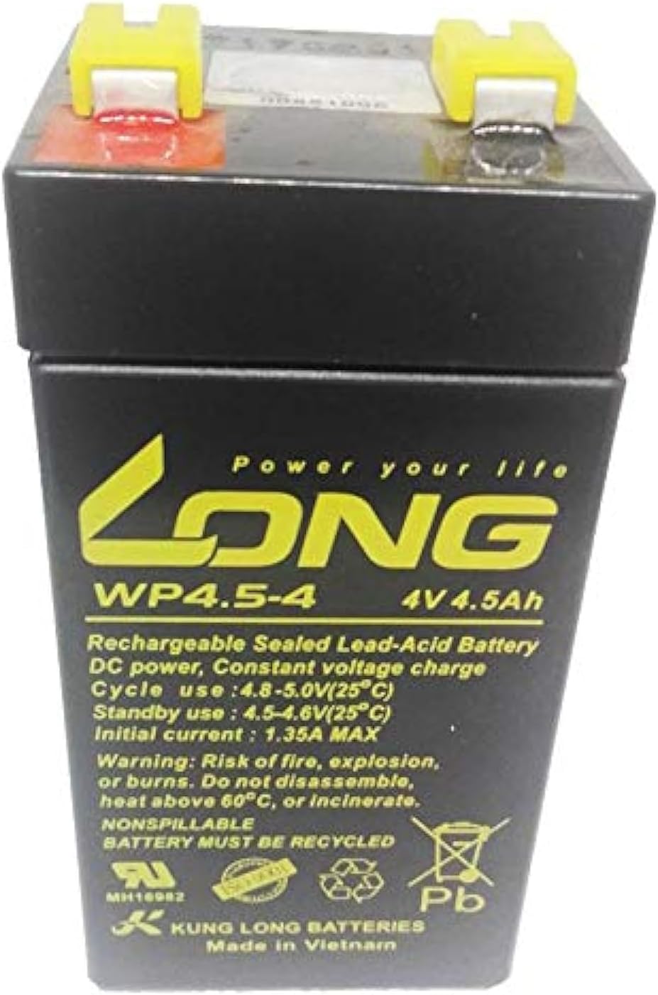 Rechargeable Battery 4 volt,4.5 ampier (4v 4.5Ah)