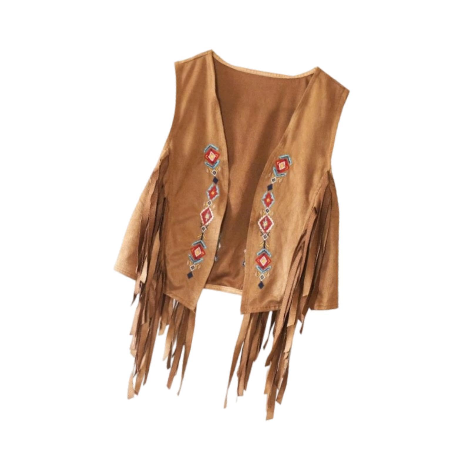 enakshi (label) 70S Hippie Suede Fringe Jacket Home Cowgirl Western Outfit Women Fringe Vest Brown|Clothing Shoes & Accessories | Womens Clothing | Coats & Jackets-picture-41