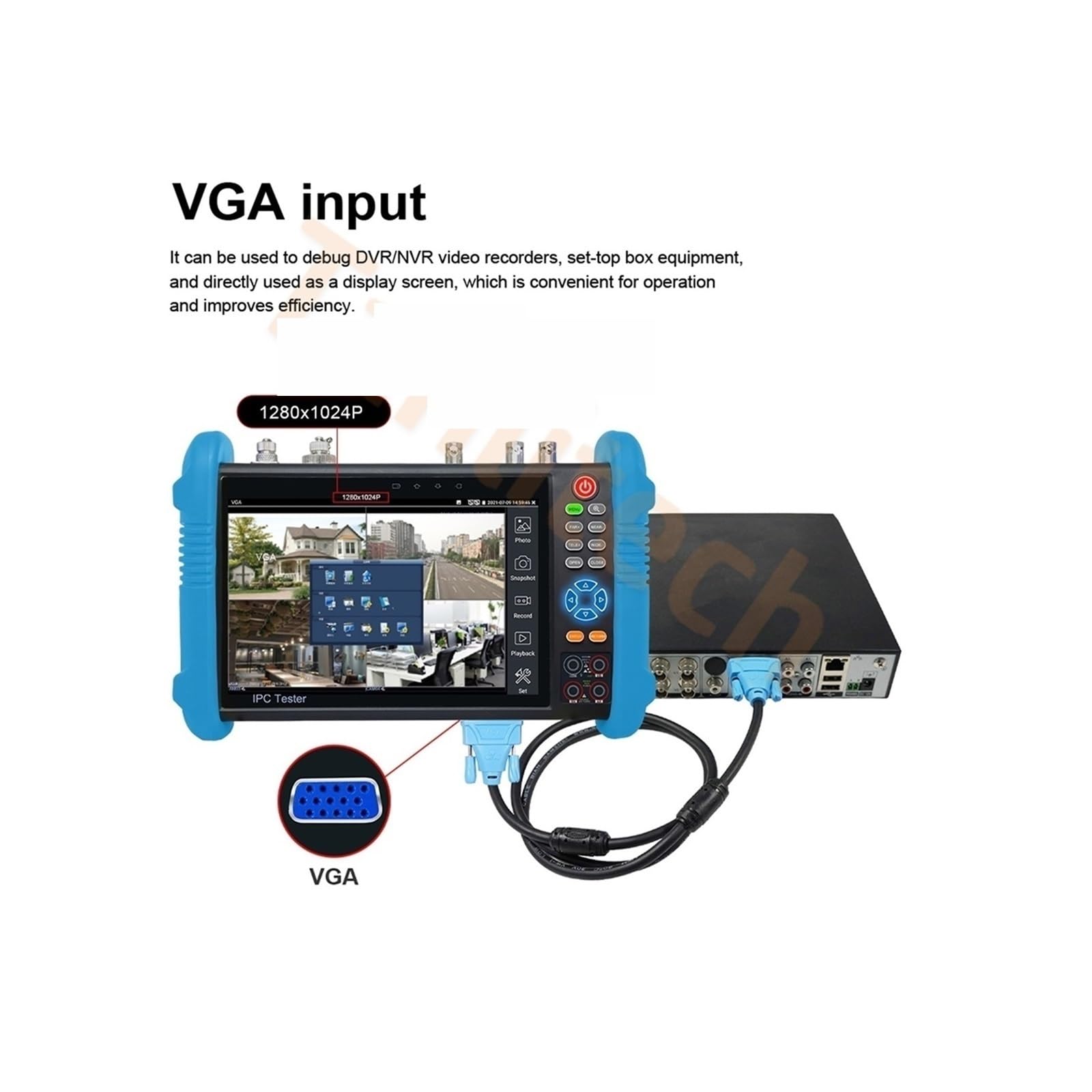 Testeur de vidéosurveillance, Testeur De Vidéosurveillance 8K IPC-9800CLMOVTADHS 8MP HD AHD TVI CVI SDI IP Moniteur À Écran Tactile 7 Pouces D'affichage Vidéo
