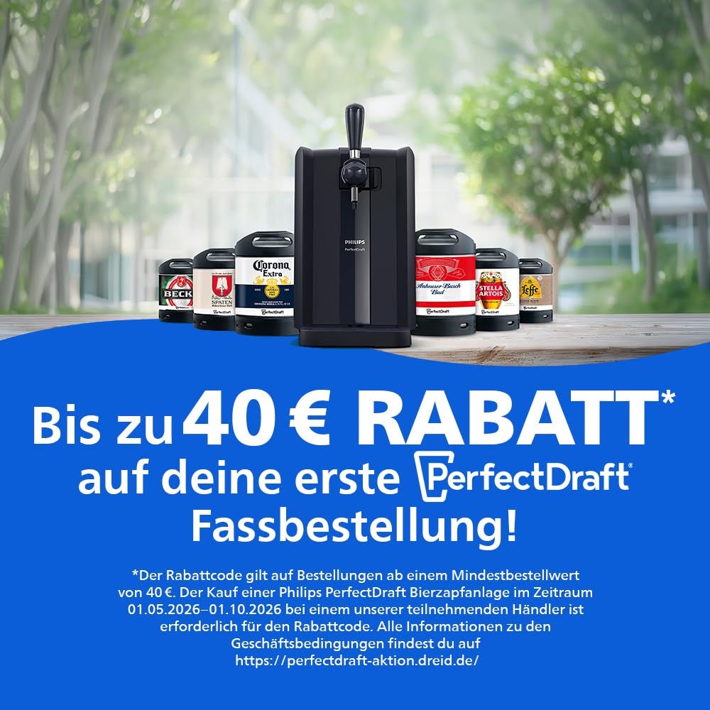 Philips PerfectDraft HD3760/90 Bierzapfanlage 6 l LED-Anzeige