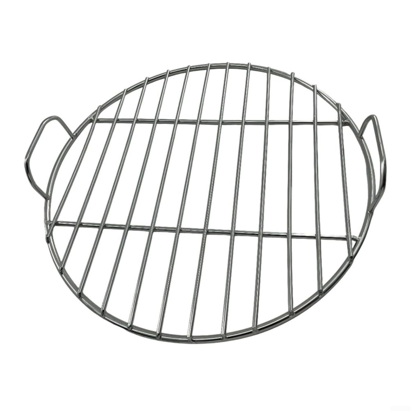 Okrągły ruszt do gotowania ze stali nierdzewnej z uchwytem, 45 cm, 53 cm, 55 cm, zapasowa siatka do grilla Weber 1241304, 7432, 57 cm, do czajnika, grilla na węgiel drzewny, do grillowania na