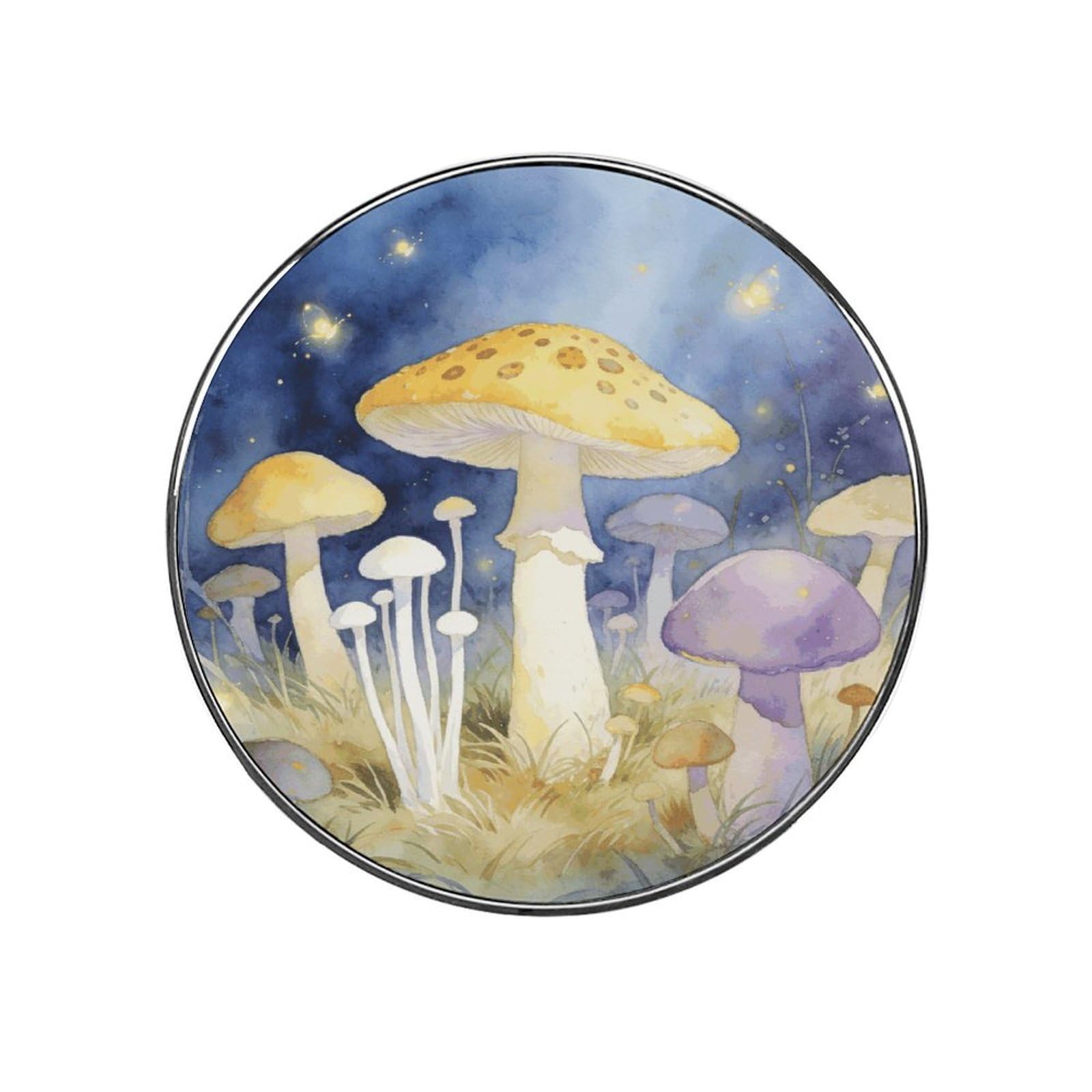 Mushroom Customizable Refrigerator Magnets, Strong Magnetic Fridge Stickers, Funny Round Decorative Fridge Magnets for Home Kitchen, Whiteboard, Locker, and Office