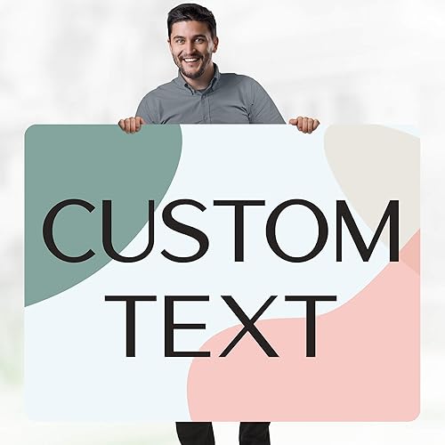 Miniatura 769 de My Sign Center - Letrero personalizado, 11 colores de fuente, 13 estilos de fuente, 4 opciones de agujero, 22 tamaños, 8 x 32 pulgadas, sin óxido,