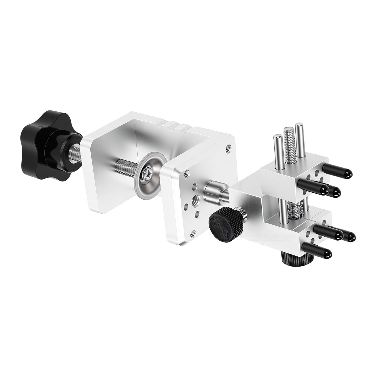 Asixxsix Mini Morsa da Banco con Morsetto a C Girevole a 360°