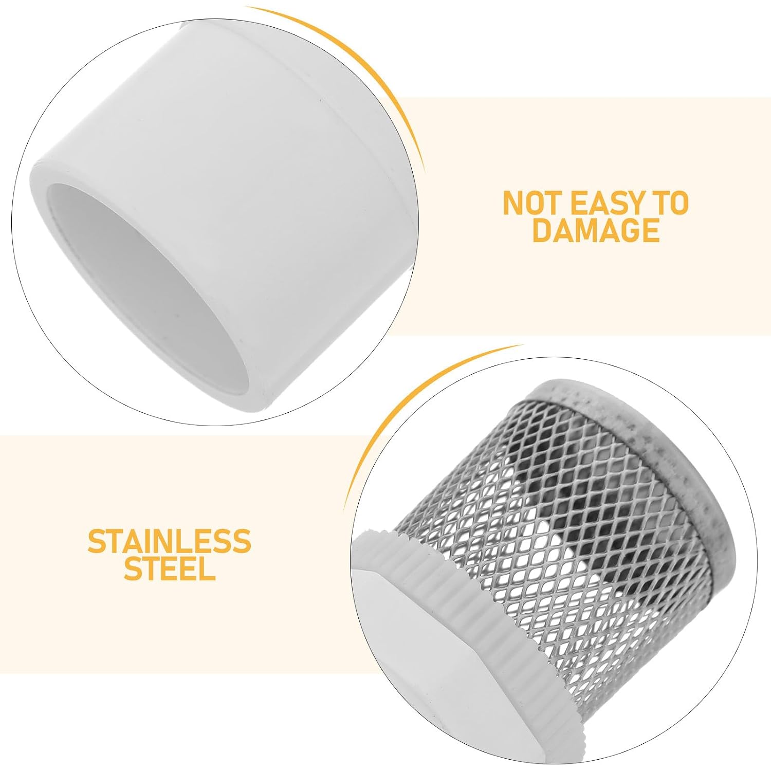 2pcs Stainless Steel Filter Cover: Water Pump Pipeline Filter Inline Strainer Connected to DN25 PVC Water Pipe for Household Plumbing Agricultural Use