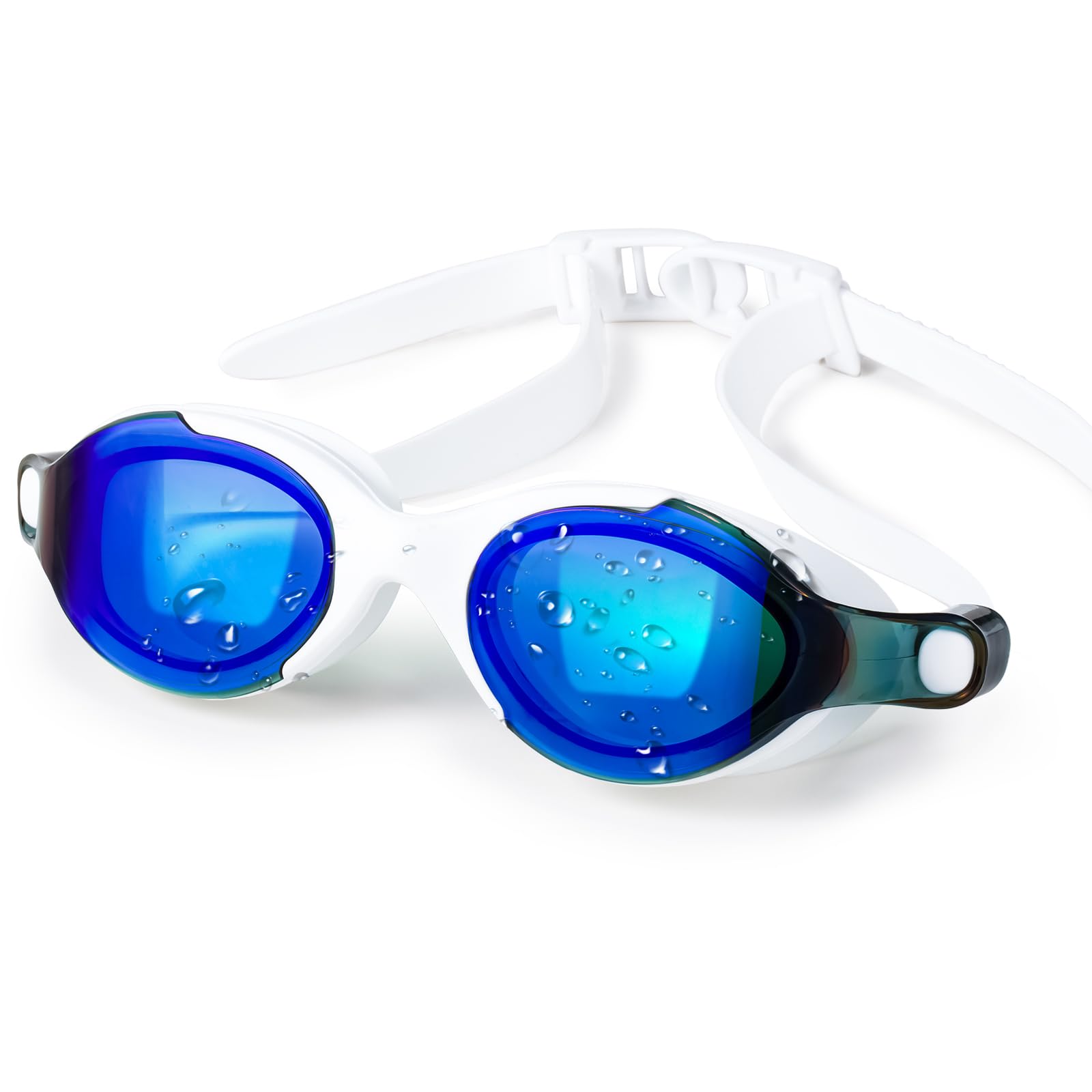 Dizokizo Swimming Goggles UV Protection Anti-Fog Waterproof Swim Goggles Easy to Adjust for Adult Men Women