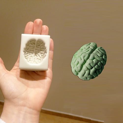 Miniatura 5 de Molde de fondant de corazón humano, moldes de silicona para Halloween anatómico cerebro y corazón, puede hornear pastel, decoración de cupcakes,