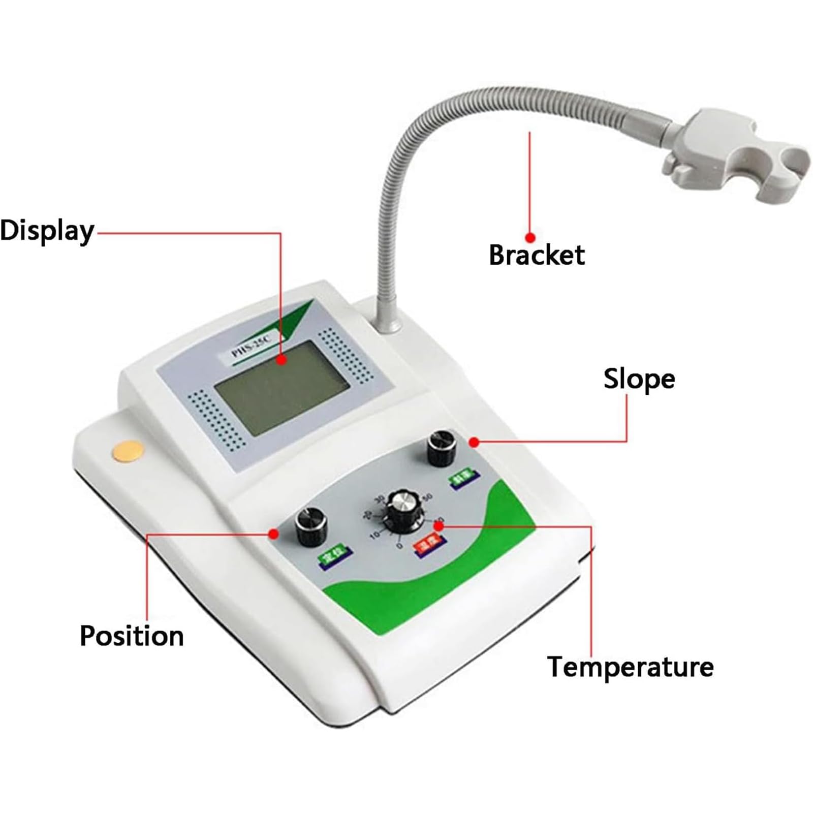 Medidor de pH digital de laboratorio, precisión ± 0,01 pH para química, investigación, escuelas, uso industrial, dispositivo de medición de acidez de escritorio, simple y fiable