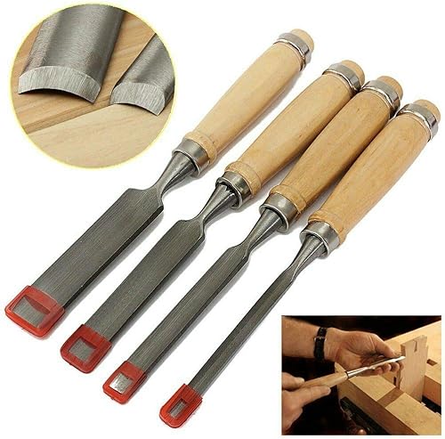 Miniatura 2 de Juego de 12 piezas profesional de tallado de madera afilado cincel de mano herramientas de bricolaje de 8 pulgadas, gubias de carpintería para