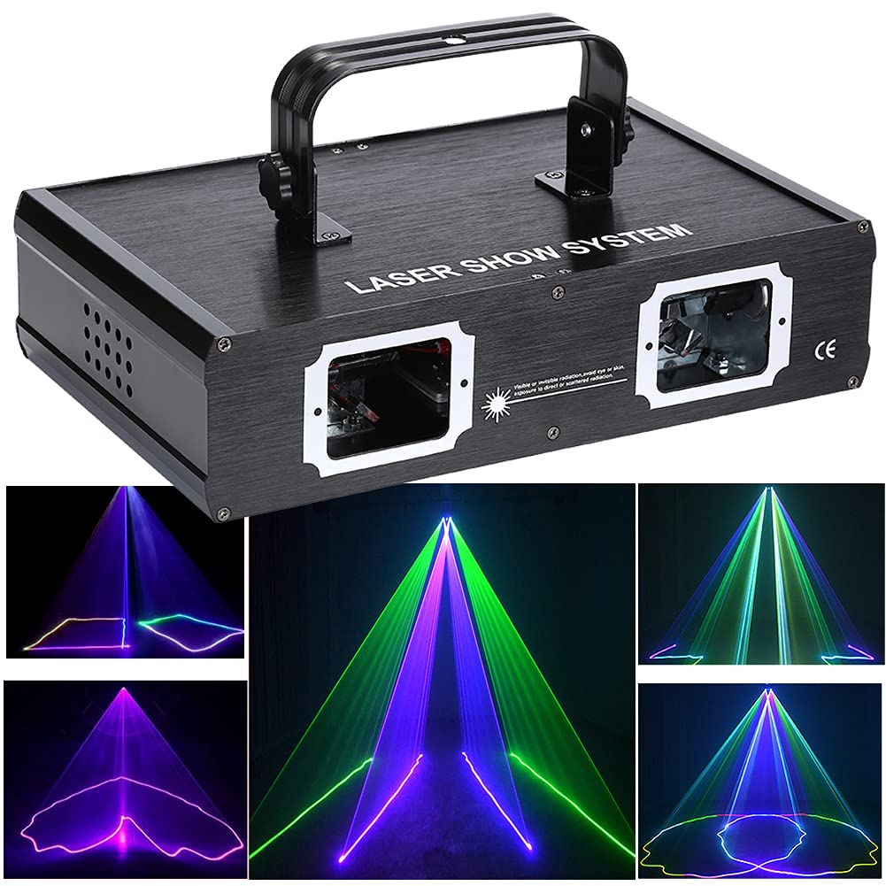 Buy oultia DJ Disco Lights, 2 Beam Effect Party Lights RGB Sound Activated LED FullColor Stage