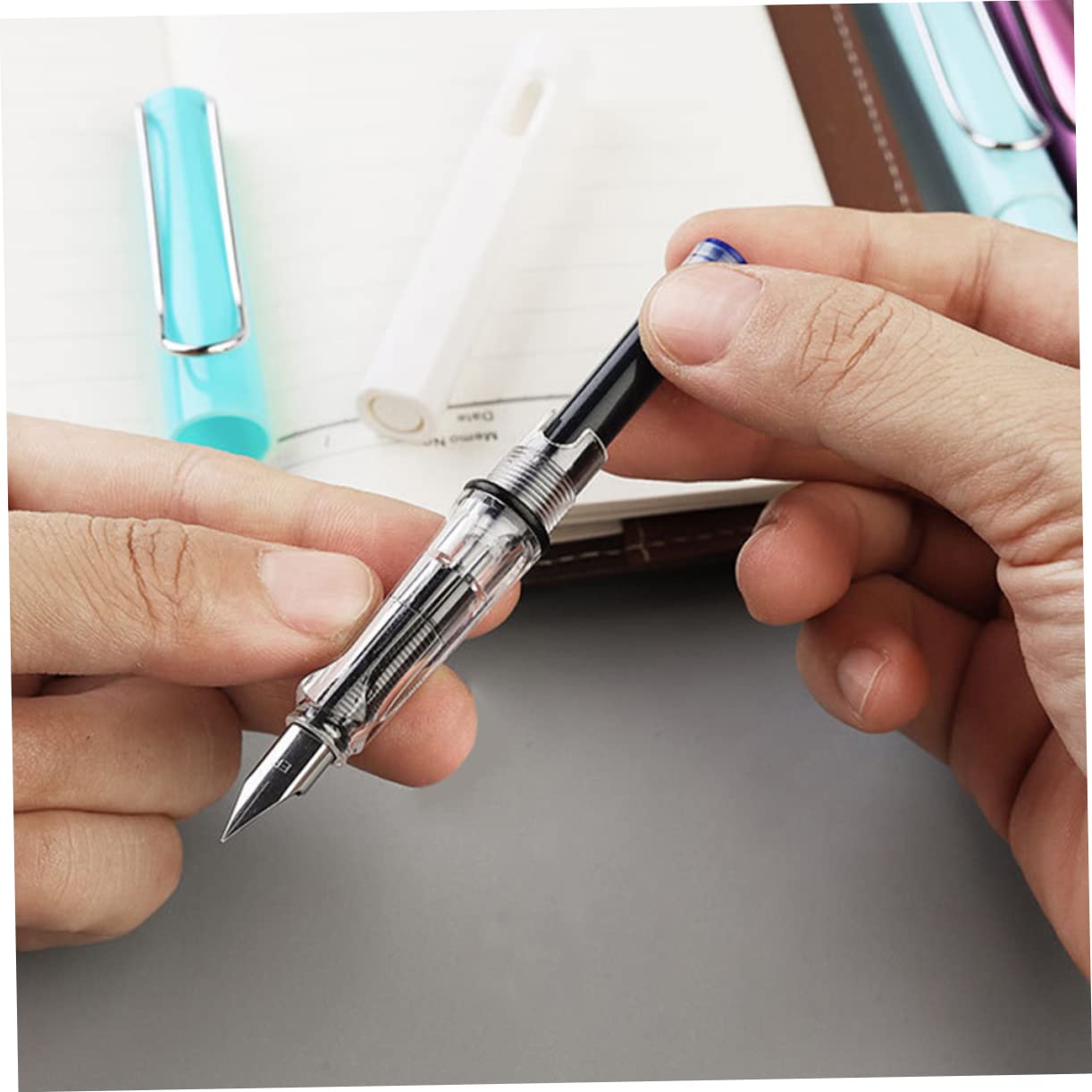 Housoutil 3 Set Ricariche Per Stilografiche Nero Facili Usare Per Scuola E Ufficio Compatibili Con Penne 150 Pezzi * 3