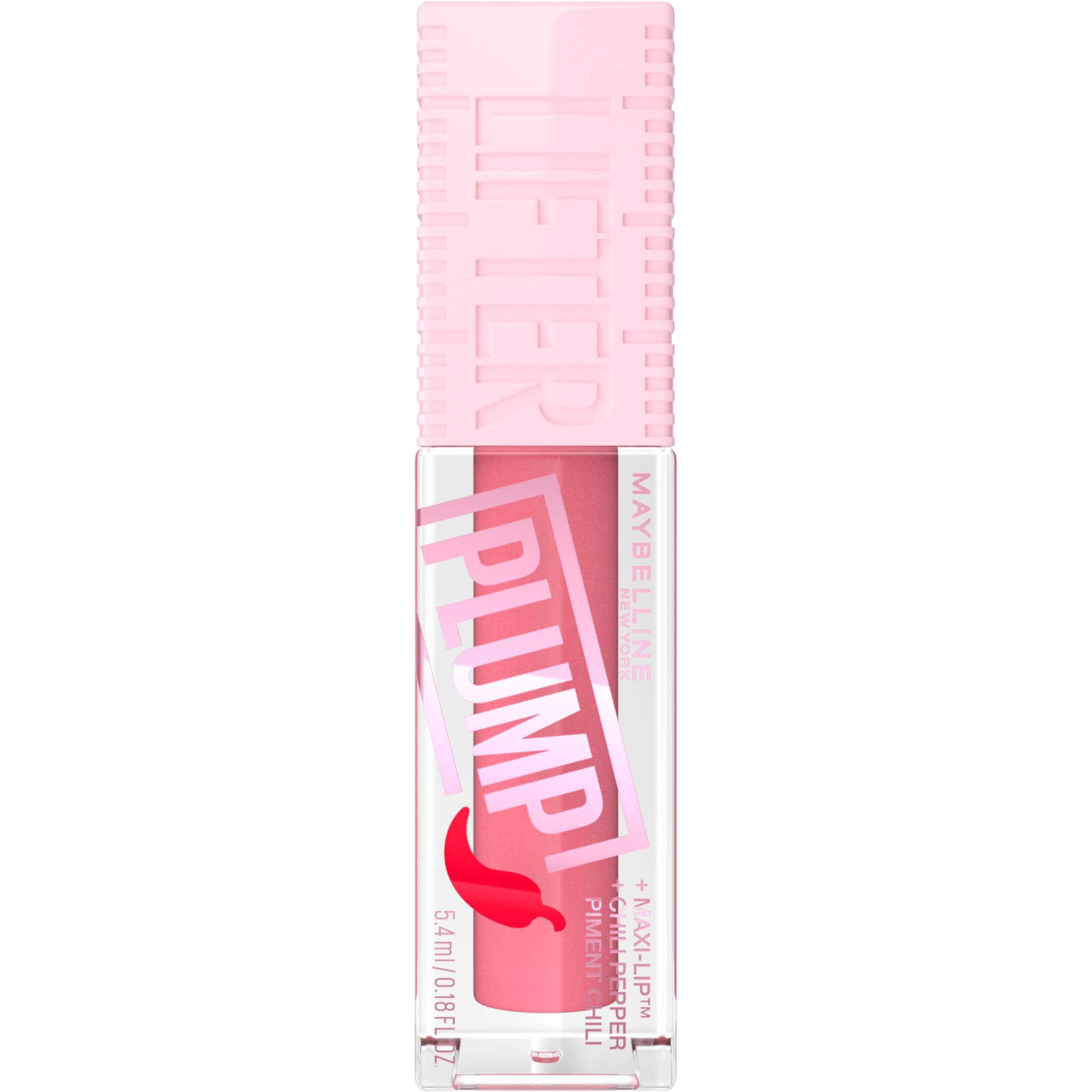 Maybelline New York Lifter Plump 001 Blush Blaze, błyszczyk powiększający usta, 5,4 ml