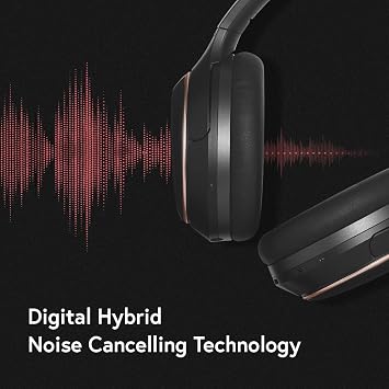 Phiaton PPU-BN0600BK01 900 Legacy Bluetooth On-Ear Headphones with Microphone, Digital Hybrid Noise-Canceling, Black, PPU-BN0600BK01