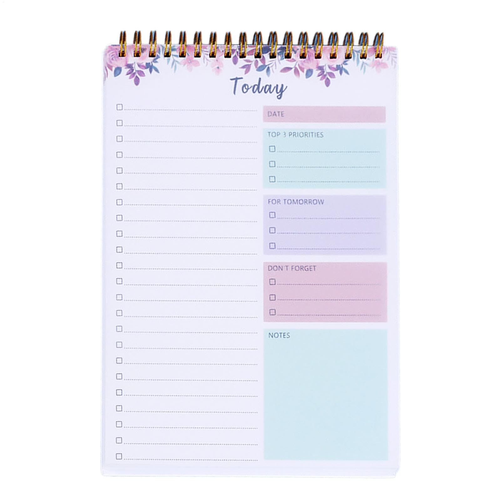 Pad, 52 Sheet Task Planner, Portable Checklist Notebook, Daily List Organizer, Memo Writing Pad, Sturdy Notebook, Weekly Task Planner, School to Do Planner, Compact Task Notebook