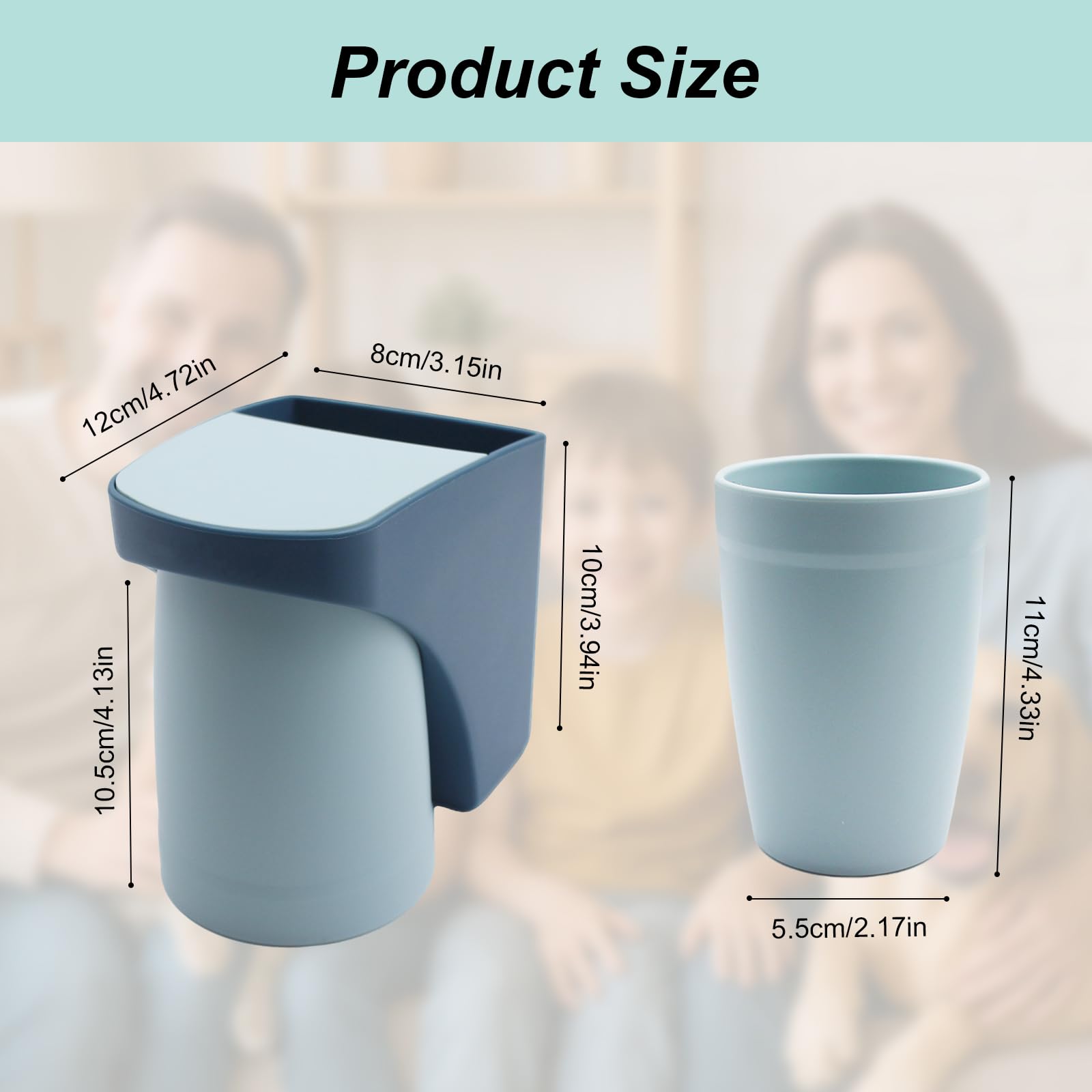 Portaspazzolini da Bagno Set di 4 Portasciughettini per Spazzolini da Denti, Portaspazzolino Senza Fori, Organizzatore per Lavandino con Ventose, Ideale per Doccia Cucina Bagno