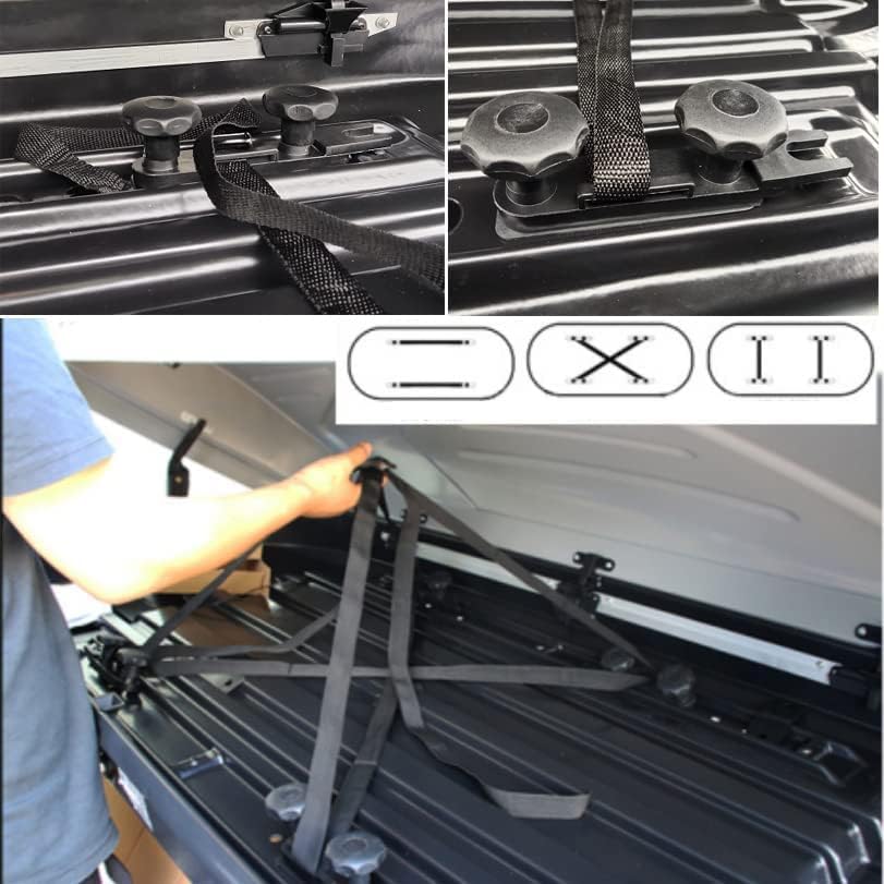 Miniatura 5 de U Clips - Accesorios de montaje para furgoneta, 4 abrazaderas universales para caja de techo, soporte de portaequipajes de techo, 3.346 in de ancho