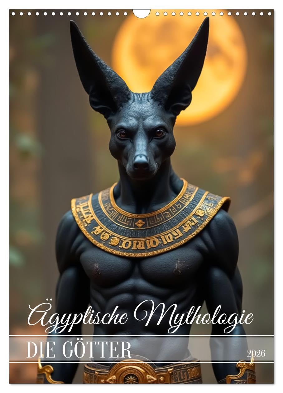 Egyptian mythology - gods, heroes and monsters UK-Version (Wall Calendar 2026 DIN A3 Portrait), CALVENDO 12 Month Wall Calendar