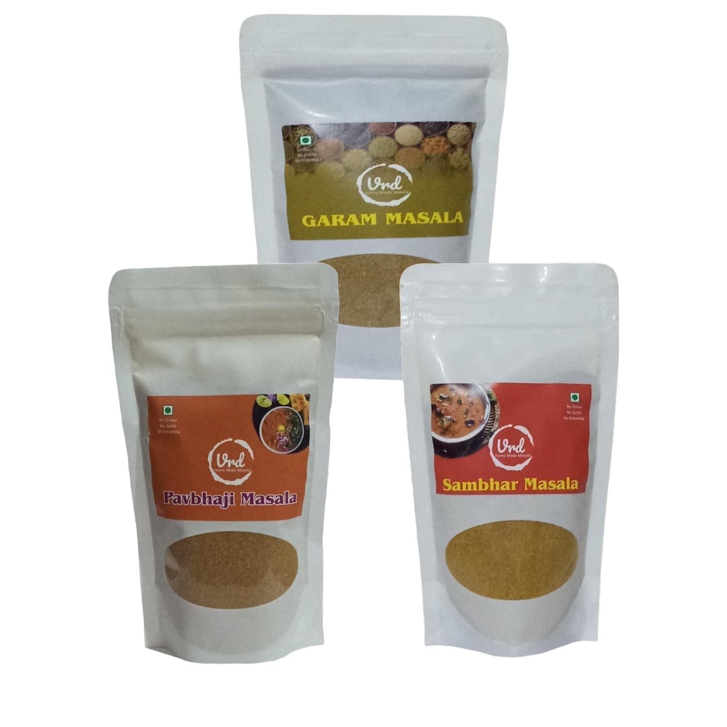 Vrd Masala Combo Pack Garam Masala Powder 100 Gram + Pav Bhaji Masala 100 Gram + Sambhar Masala Gram (Pack Of Three) Masala/Spice
