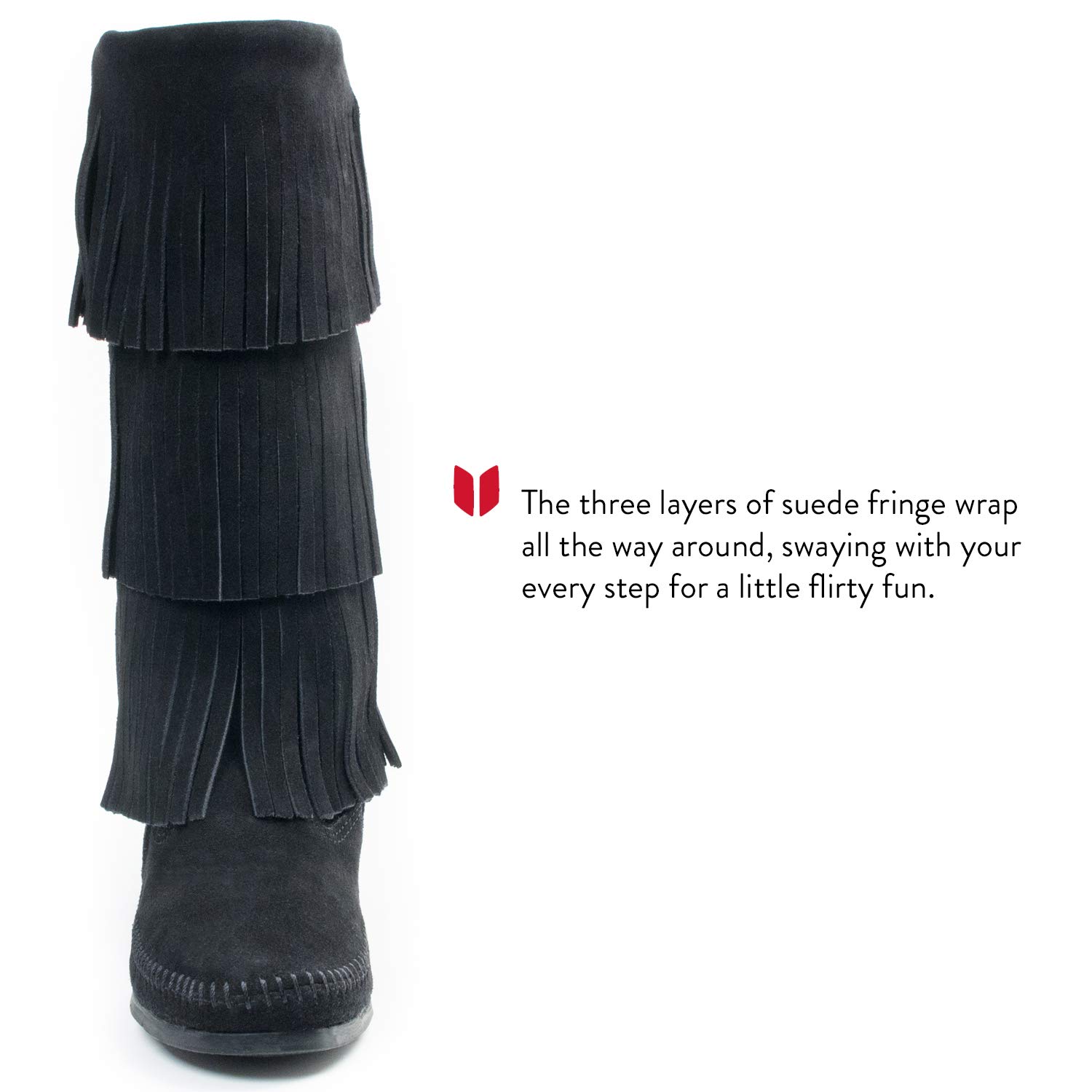 Minnetonka Womens 3-Layer Fringe Boot product thumbnail 5