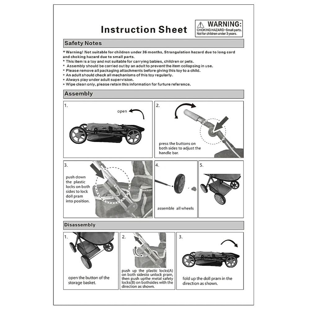 Anano Carrito Bebe Juguetes Multifuncional con Diseño Realista – Carro Bebe Juguete Imaginativo Cochecito Muñecas De hasta 55 Cm, Carrito Muñecas Niña 3 Años | Carro Bebe Juguete Imaginativo Cochecito Muñecas De hasta 55 Cm, Carrito Muñecas Niña 3 Años