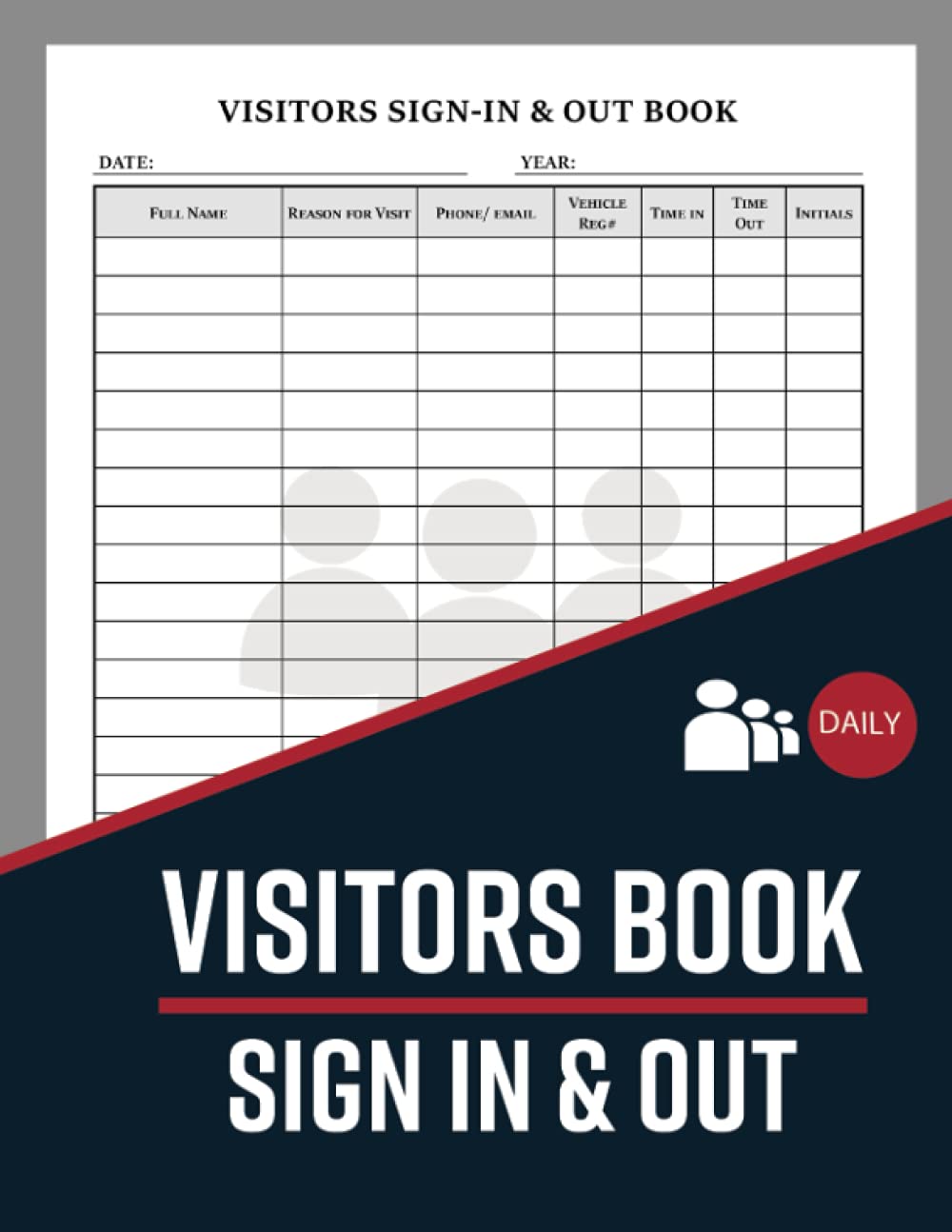 Buy Visitors Book Sign In and Out Track & Trace Visitor Log Book With