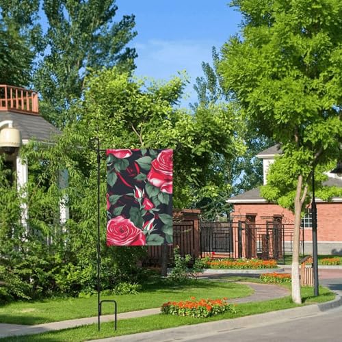 Drapeaux décoratifs roses double face résistants aux intempéries