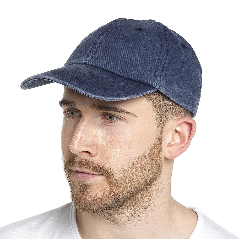 A2Z Mens Plain Baseball Cap Breathable - Baseball Cap AZ4656 Denim Blue
