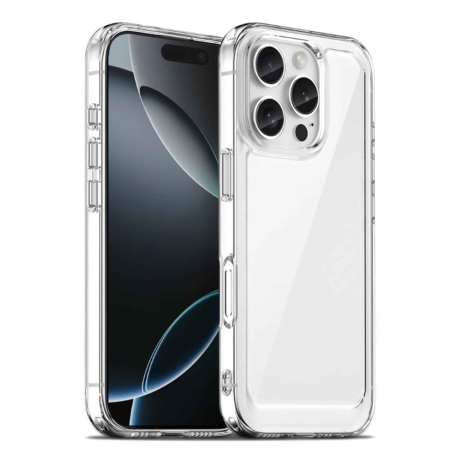 Liisooka Case for iPhone 16 Pro, Military Grade Drop Protection Phone Case, Yellowing Resistant, Anti-Scratch Hard PC Back, Shockproof Hard Ultra-Thin