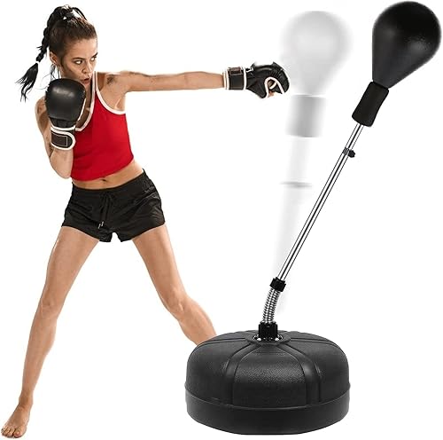 Bolsa de boxeo Reflex 2023 con altura ajustable, fuerte y duradero, resiste golpes duros para adultos y adolescentes