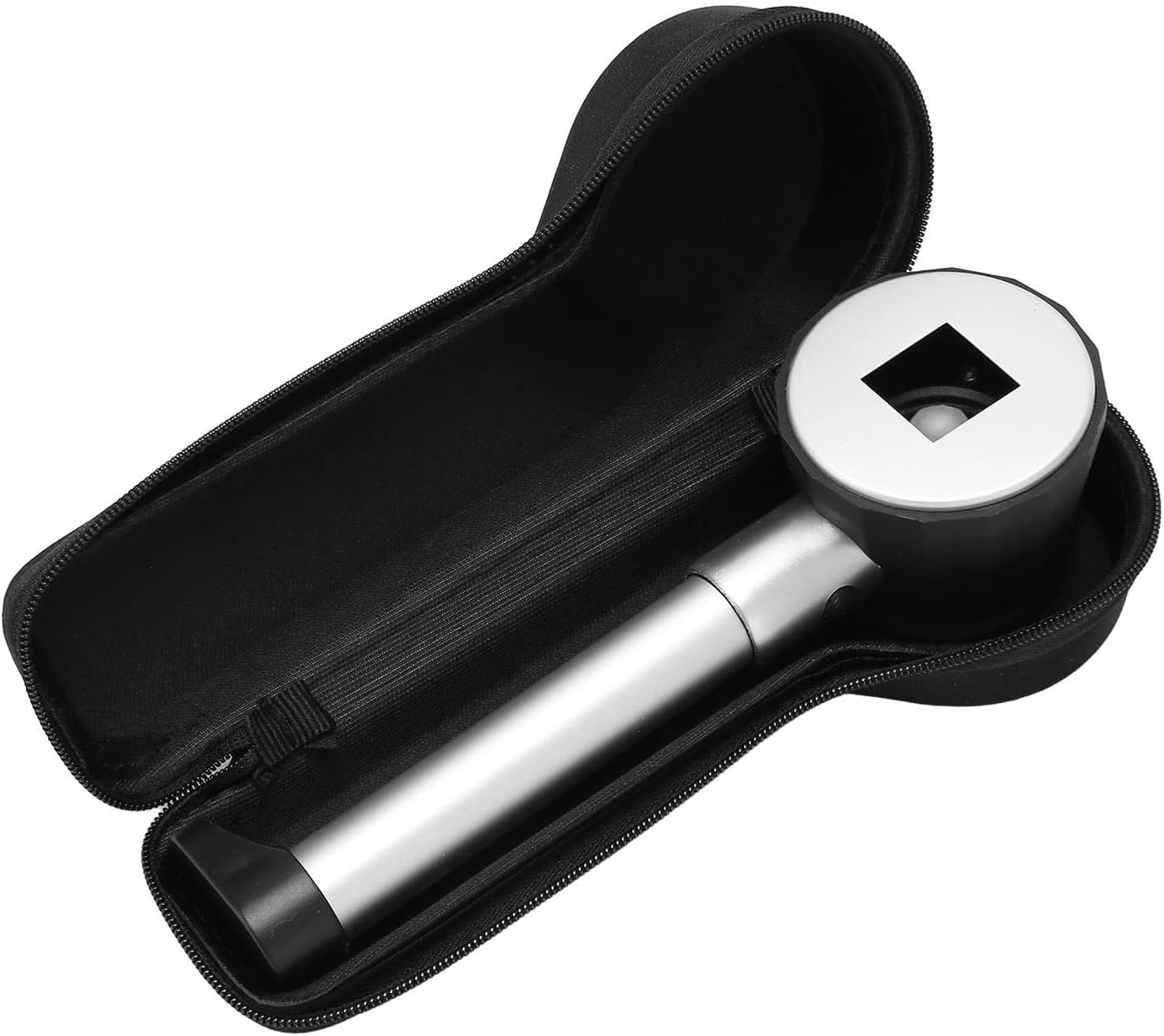 Handheld 10X Magnifier Loupe with Light Scale, Measure Scale Magnifier, Double Layer Optical Magnifying Glass for Jewelry, Seniors Read, Stamps