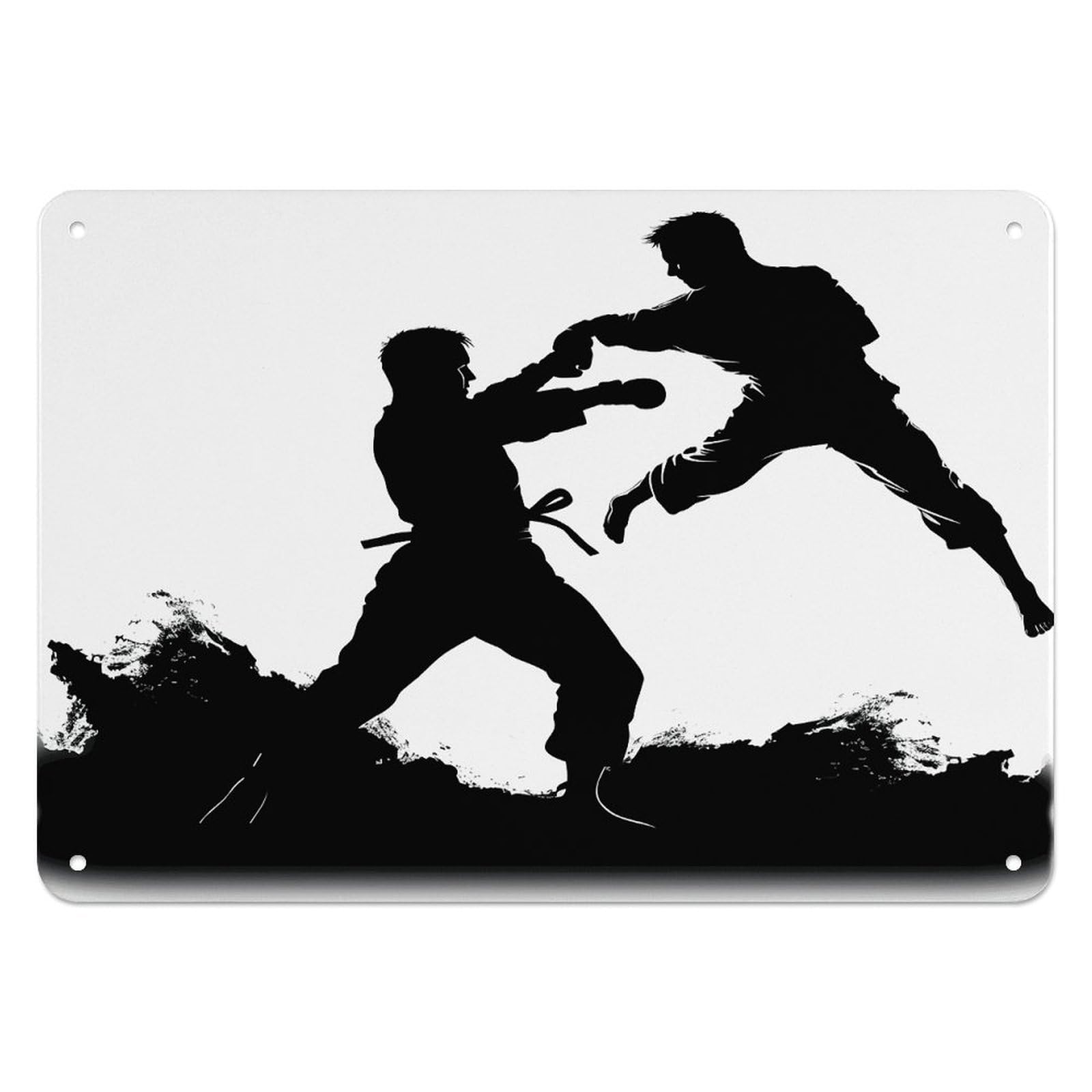 Fekiloot Style Kickboxing Wall Decor Iron Painting Metal Sign