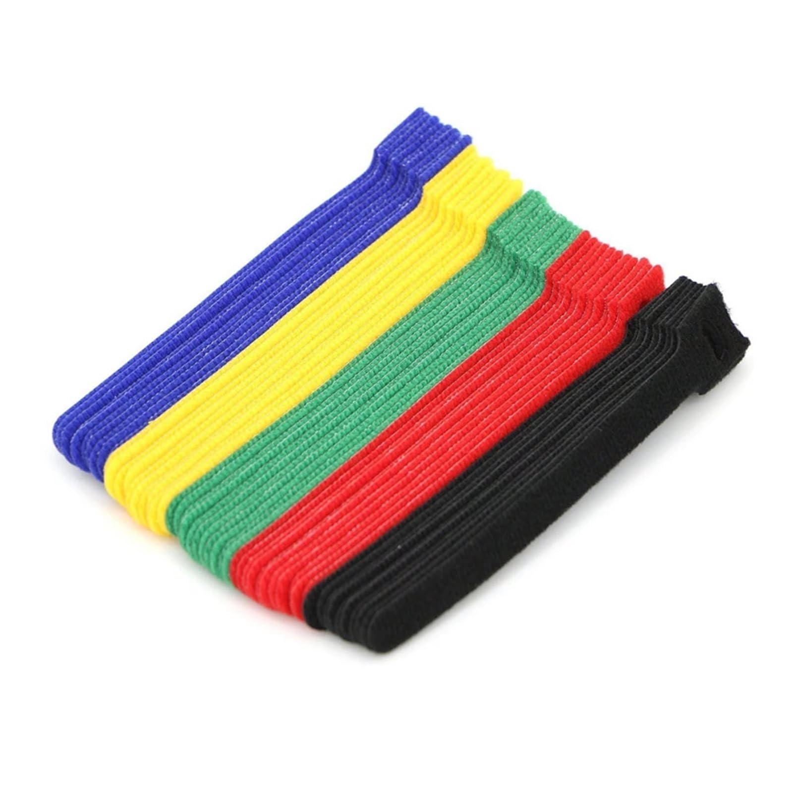 Bdfjeds Multicolor Cable Ties 50Pcs Reusable Fastening Cable Ties Adjustable Cord,Nylon Management Straps Hook Loop Organizer Wire(,12X300mm)