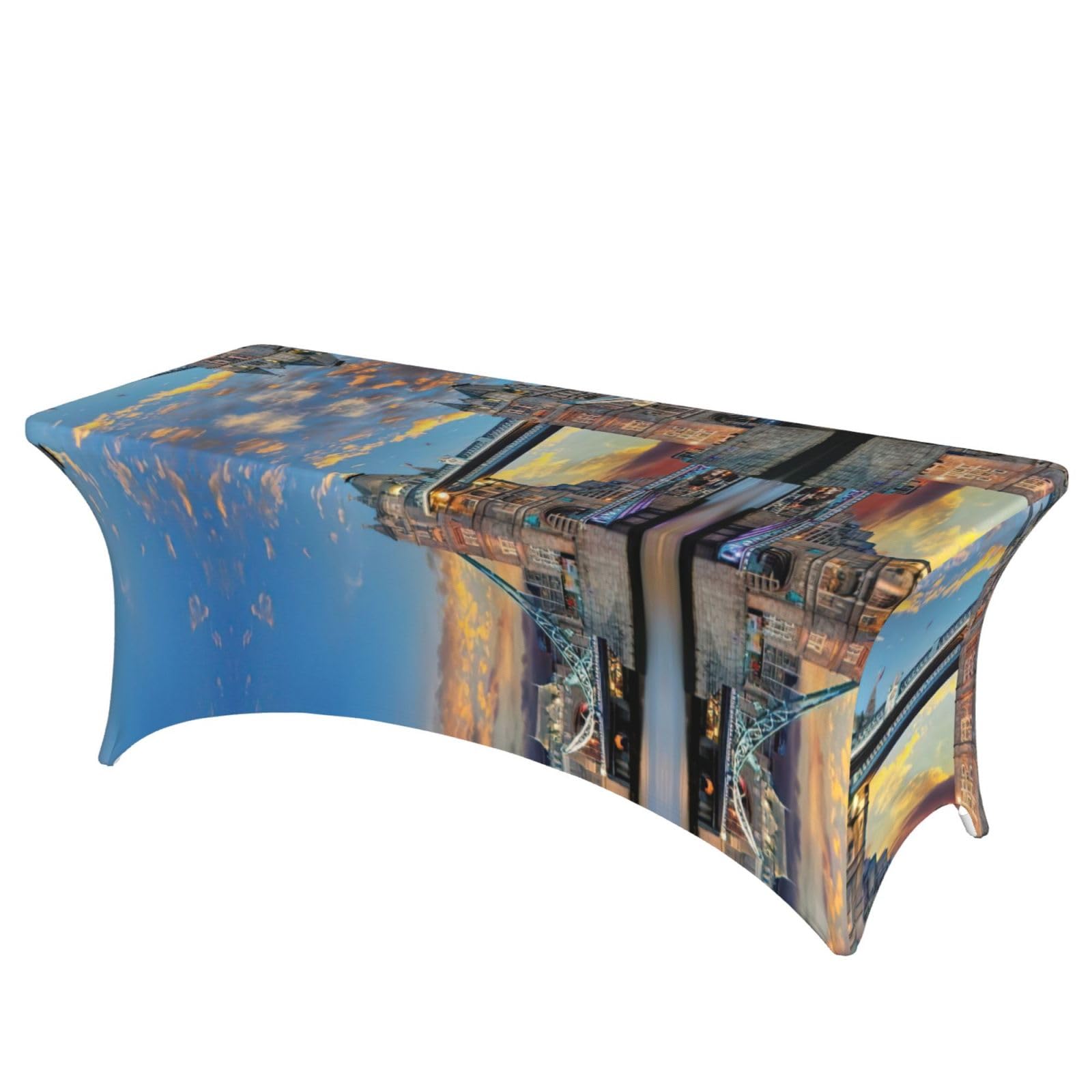 Housse de table rectangulaire extensible infroissable EdWal motif Londres