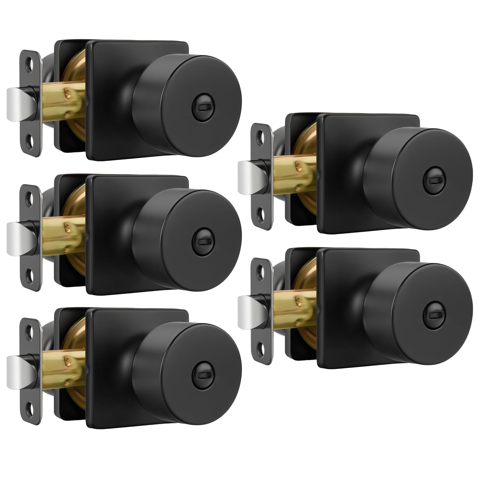 Black Privacy Door Knobs - 10 Pack -16 Black Privacy Door Knobs - 10 Pack -16