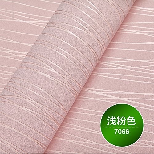 Loaest Simple Vertical Striped Living Room, Non-Woven Fabric, Background, Wall Paper, Dining Room, Bedroom, Warm Tv, Film And Television Wall, Solid Color Wallpaper,7066 [Light Pink]