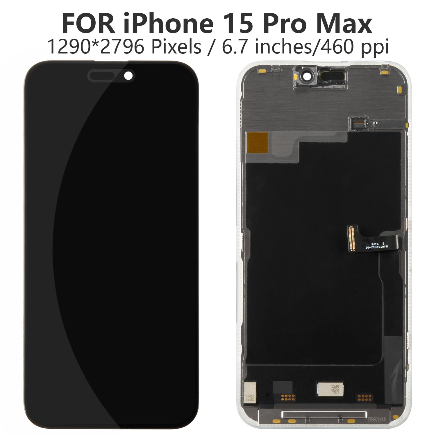 OLED Lcd scherm voor iPhone 15 Pro Max Screen Vervanging 6.7 inch voor iPhone 15 Pro Max A2849, A3105, A3106, A3108 3D Touch Lcd scherm Digitizer Vergadering Reparatie Kit (zwart OLED Lcd scherm voor iPhone 15 Pro Max Screen Vervanging 6.7 inch voor iPhone 15 Pro Max A2849, A3105, A3106, A3108 3D Touch Lcd scherm Digitizer Vergadering Reparatie Kit (zwart