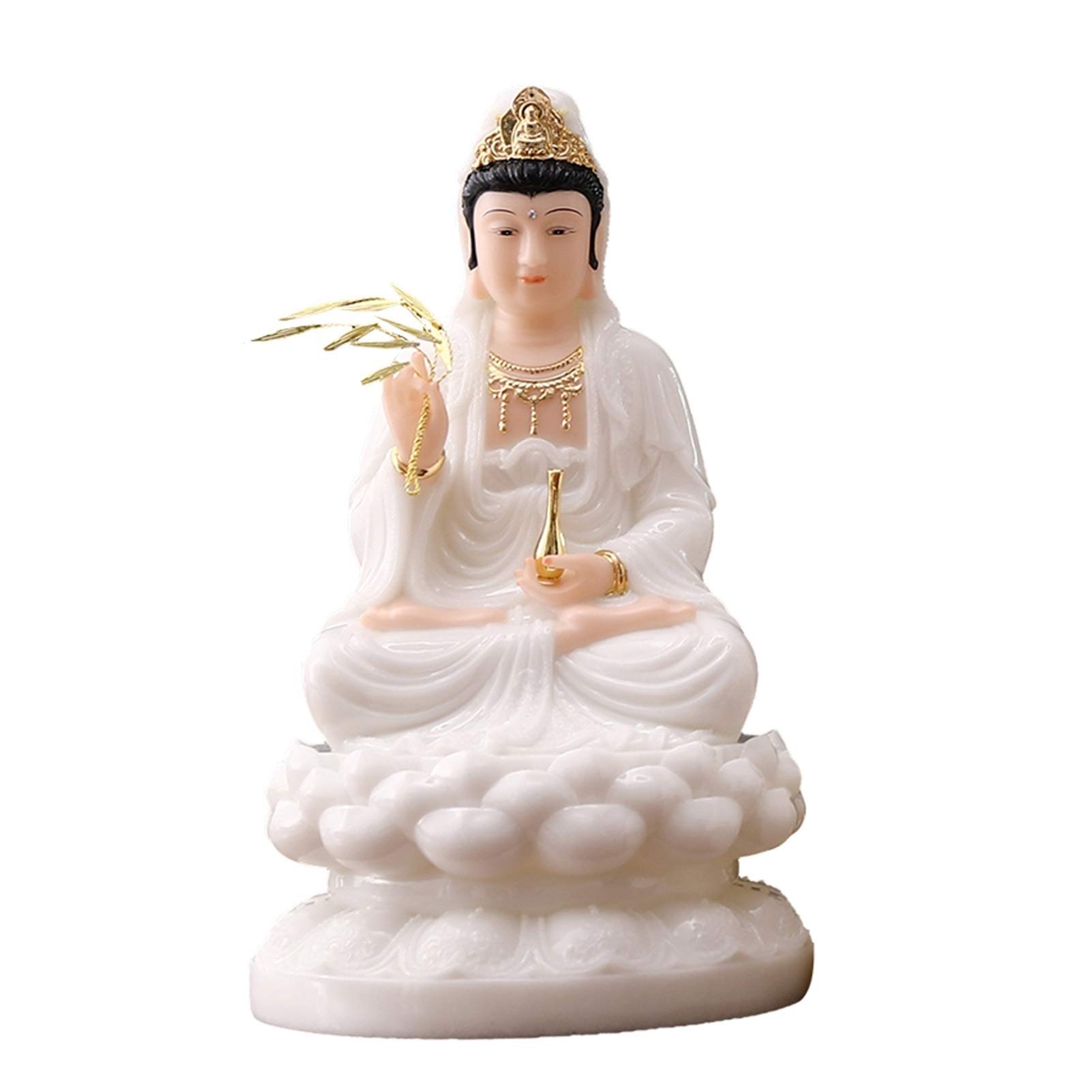 SBCGFY Feng Shui Statue,Lucky Buddha Statue Ornaments Chinese Home Worship Statue Feng Shui Gift Perfect For Your Home Or Office Attractive & Serene Buddha Statue Blessing Gift,Size_Name-Xs