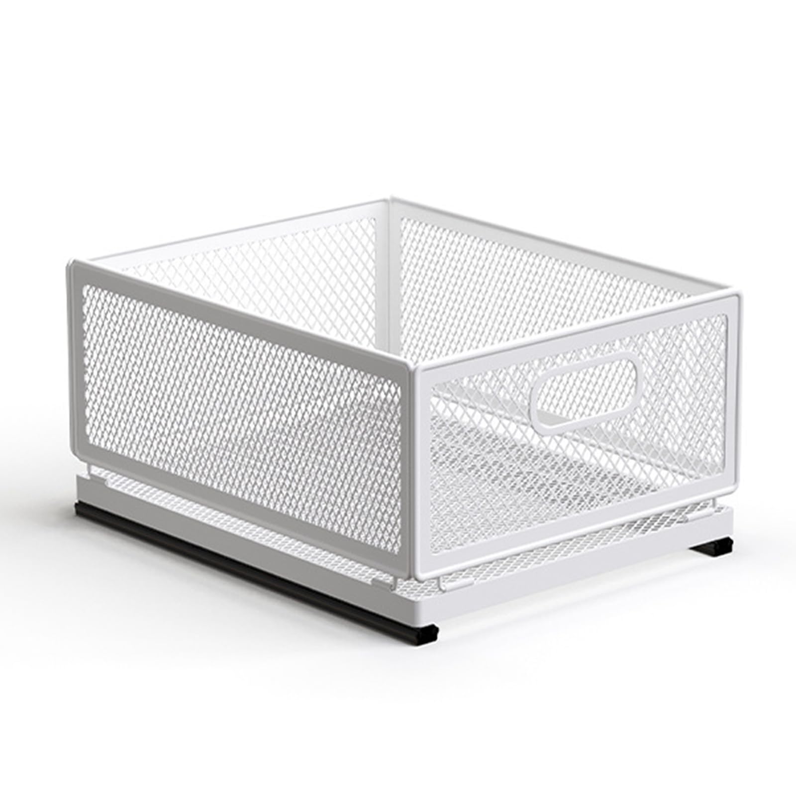 Carotoe D Portable Under Sink Sliding Storage Basket Sturdy Carbon Steel Cabinet Organizers With Smooth Glides Home Organization Pull Out Shelves