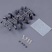 Vista 3 de LICHIFIT Kit de espejo retrovisor universal de alta simulación DIY para 1/10 RC Car Upgrade Parts