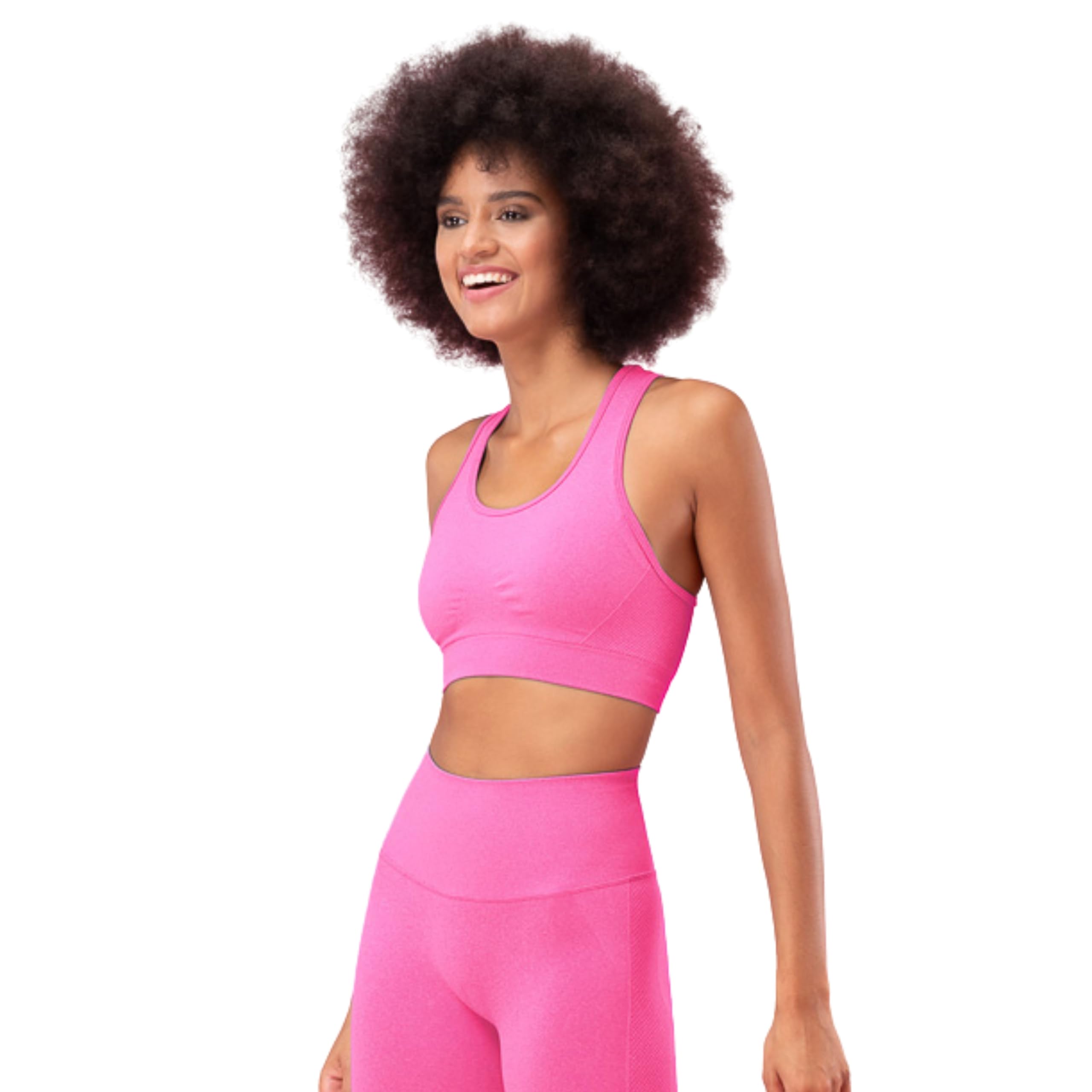 FOCENZA Top Sportivo Donna con Effetto Modellante e Push Up in Microfibra Elasticizzata e Traspirante, Made in Italy
