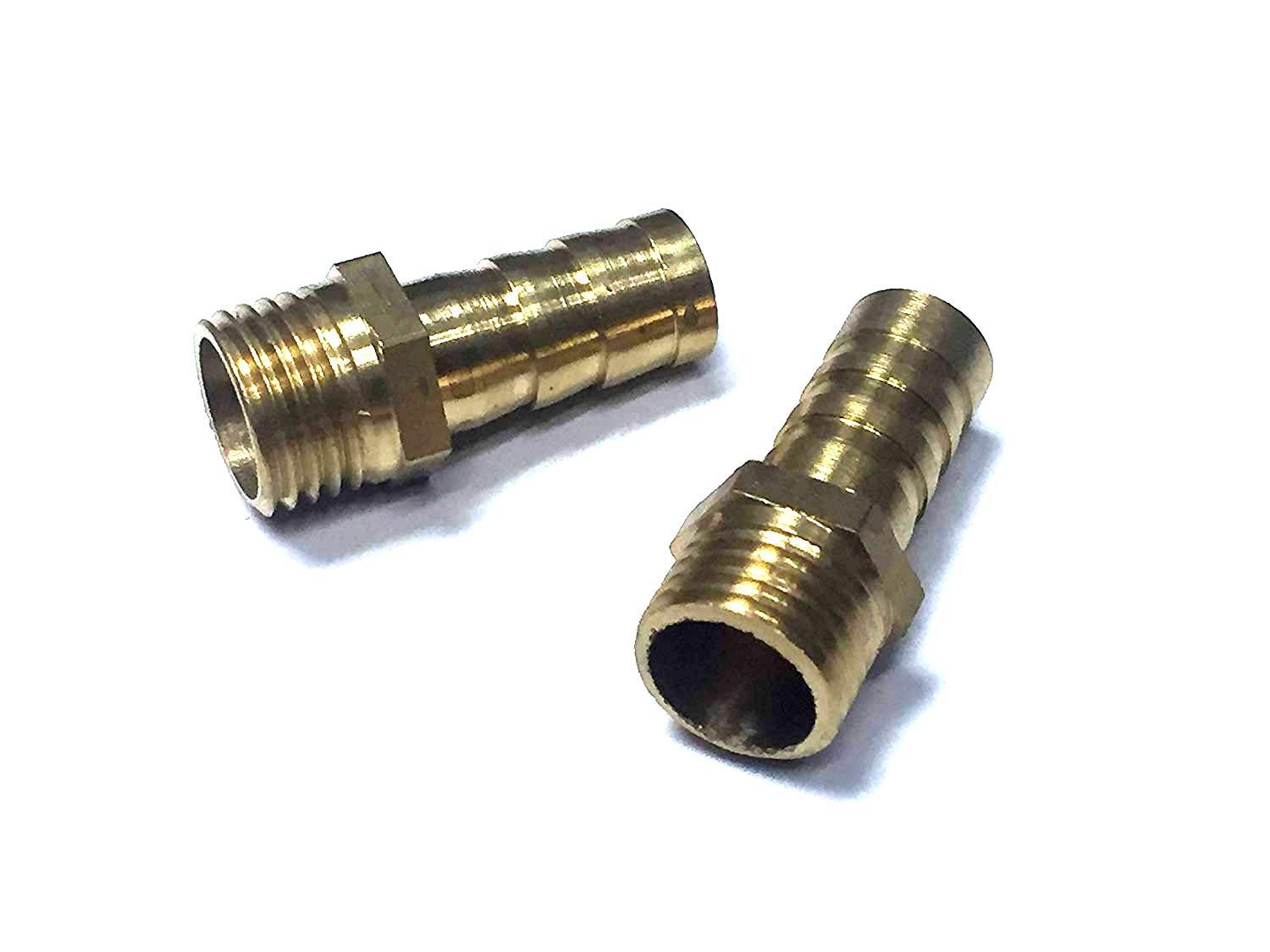 Veda 2 x 12 mm a 1/2 filettatura BSP in ottone massiccio, connettore filettato a filettatura maschio BSP