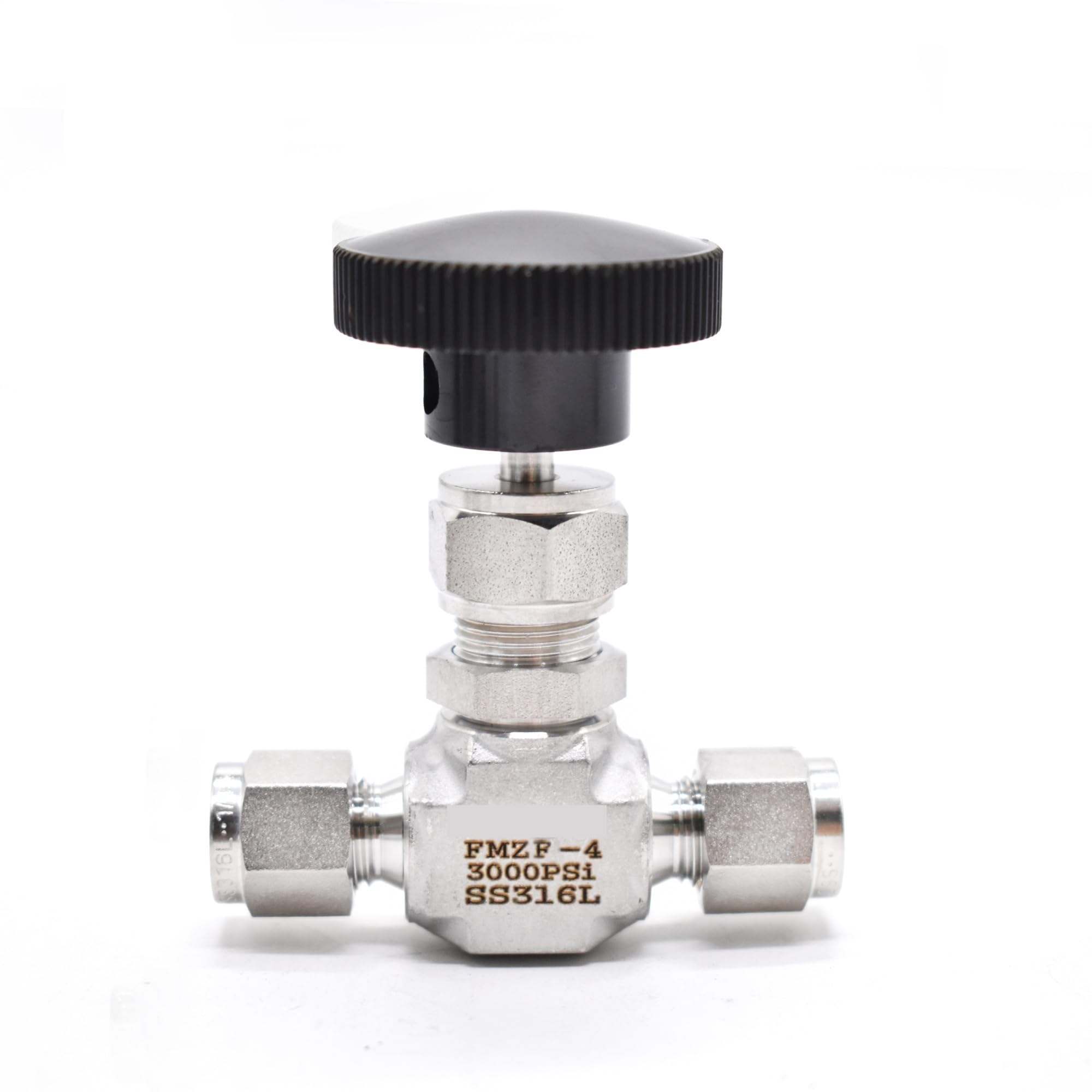 316L stal nierdzewna 3000PSI ogranicznik regulujący przepływ 1/2NPT prosta igła z podwójnymi tulejkami (FMZF-4)