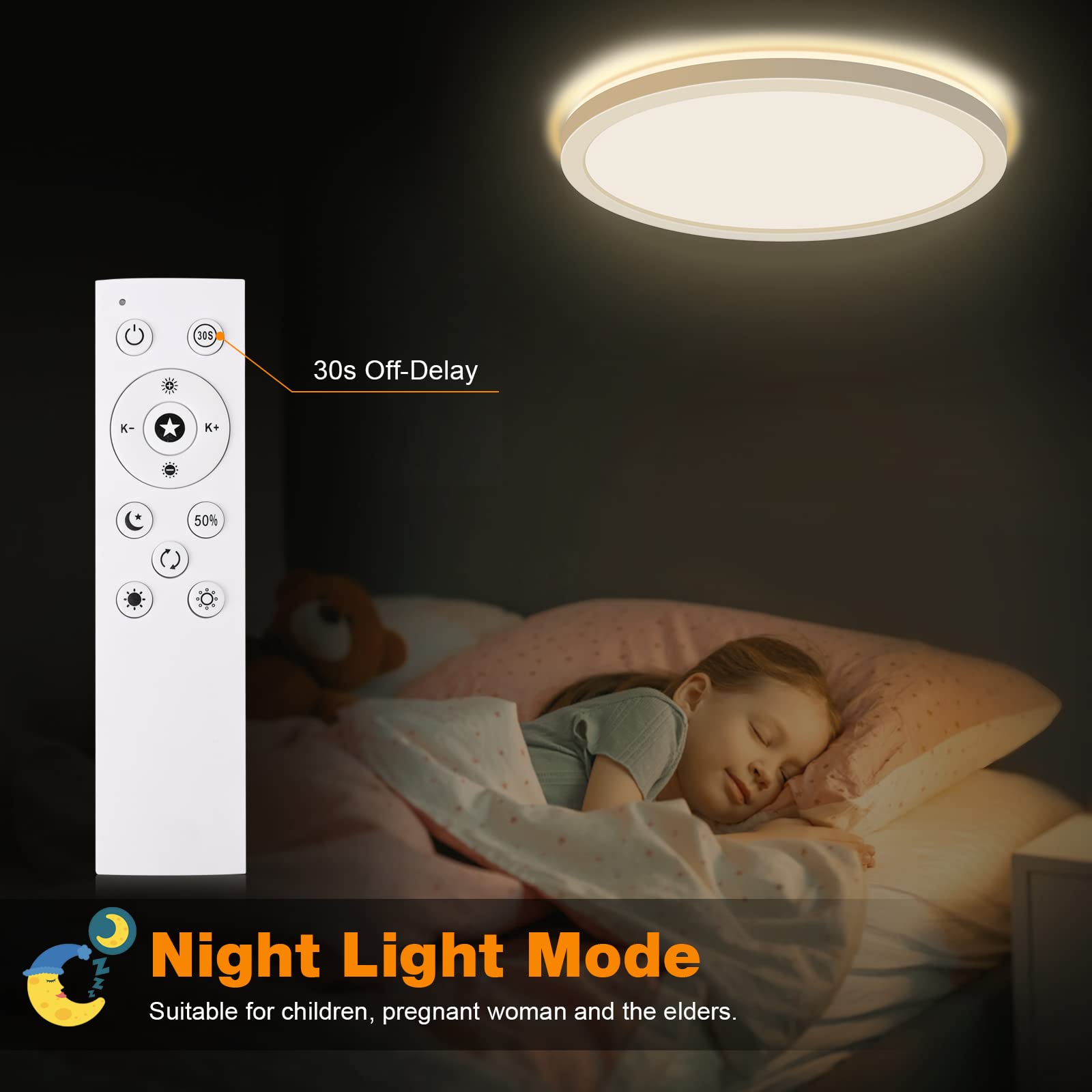 Plafoniera LED Soffitto a Batteria con Sensore di oviento, Lapada 6000K Plafoniere 18C Luce