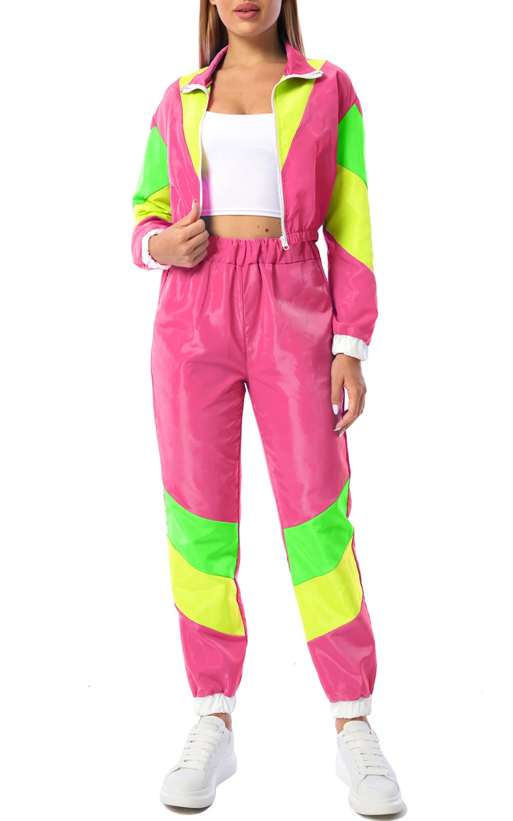 Yisfri Women's Color Block Windbreaker