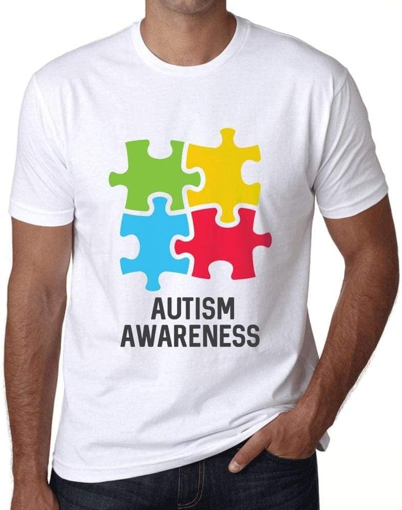 Men's Graphic T-Shirt Autism Awareness Eco-Friendly Limited Edition Short Sleeve Tee-Shirt Vintage Birthday Gift