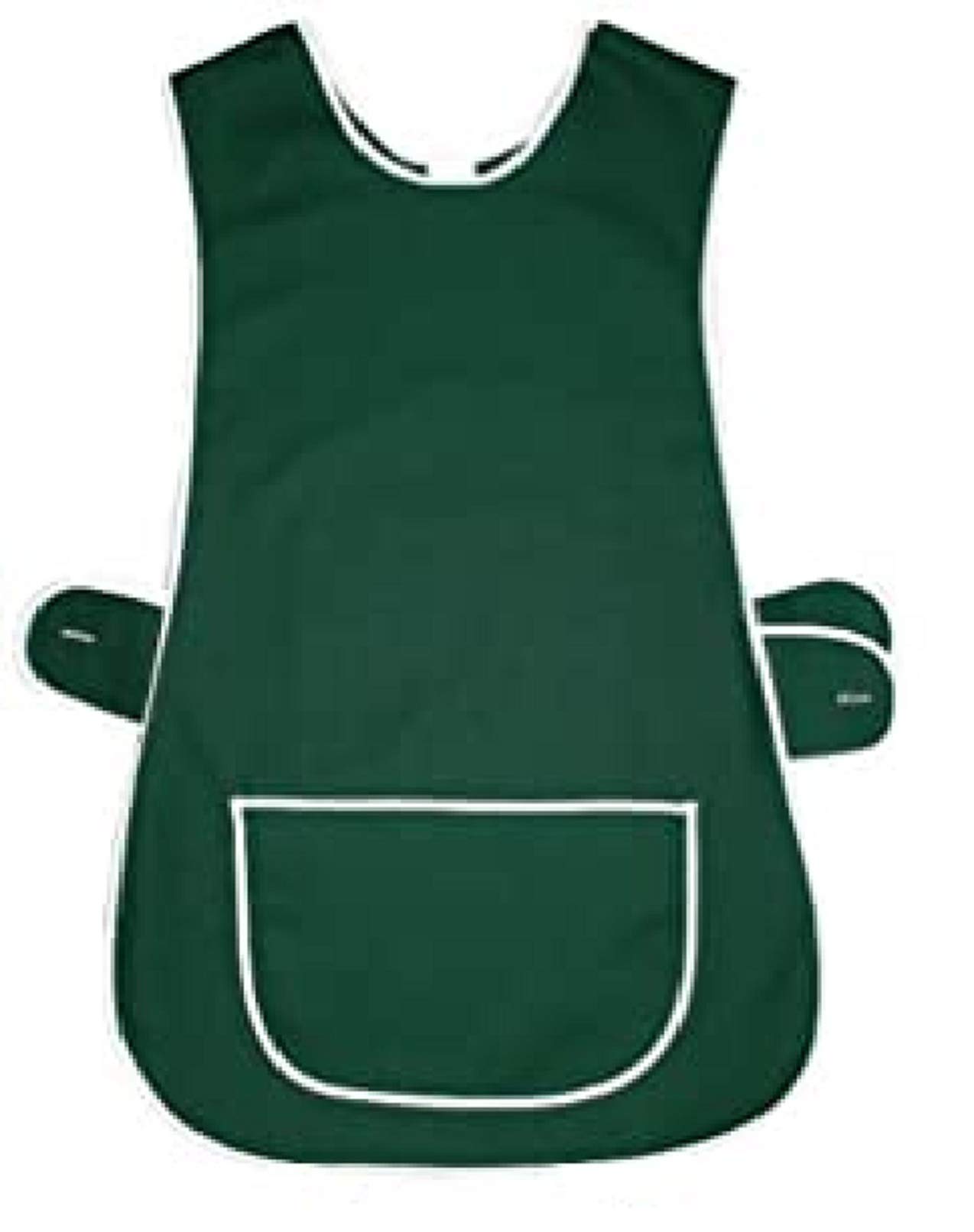 HDUK High Quality Large Apron with Front Pocket for Work and Household Tasks Green dark green Large