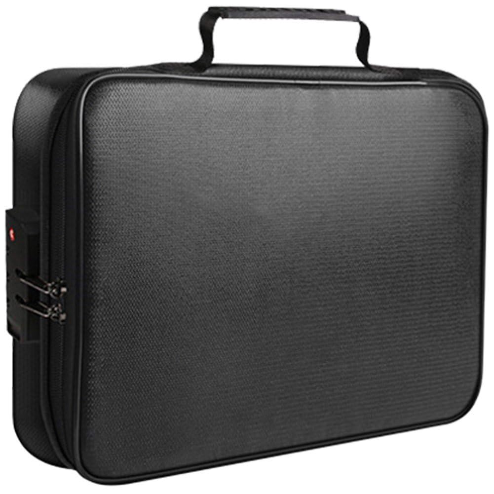 Borsa per Documenti Ignifuga con Serratura Borsa per Documenti Sicura Borsa Impermeabile per Documenti di Denaro, Gioielli E Passaporto