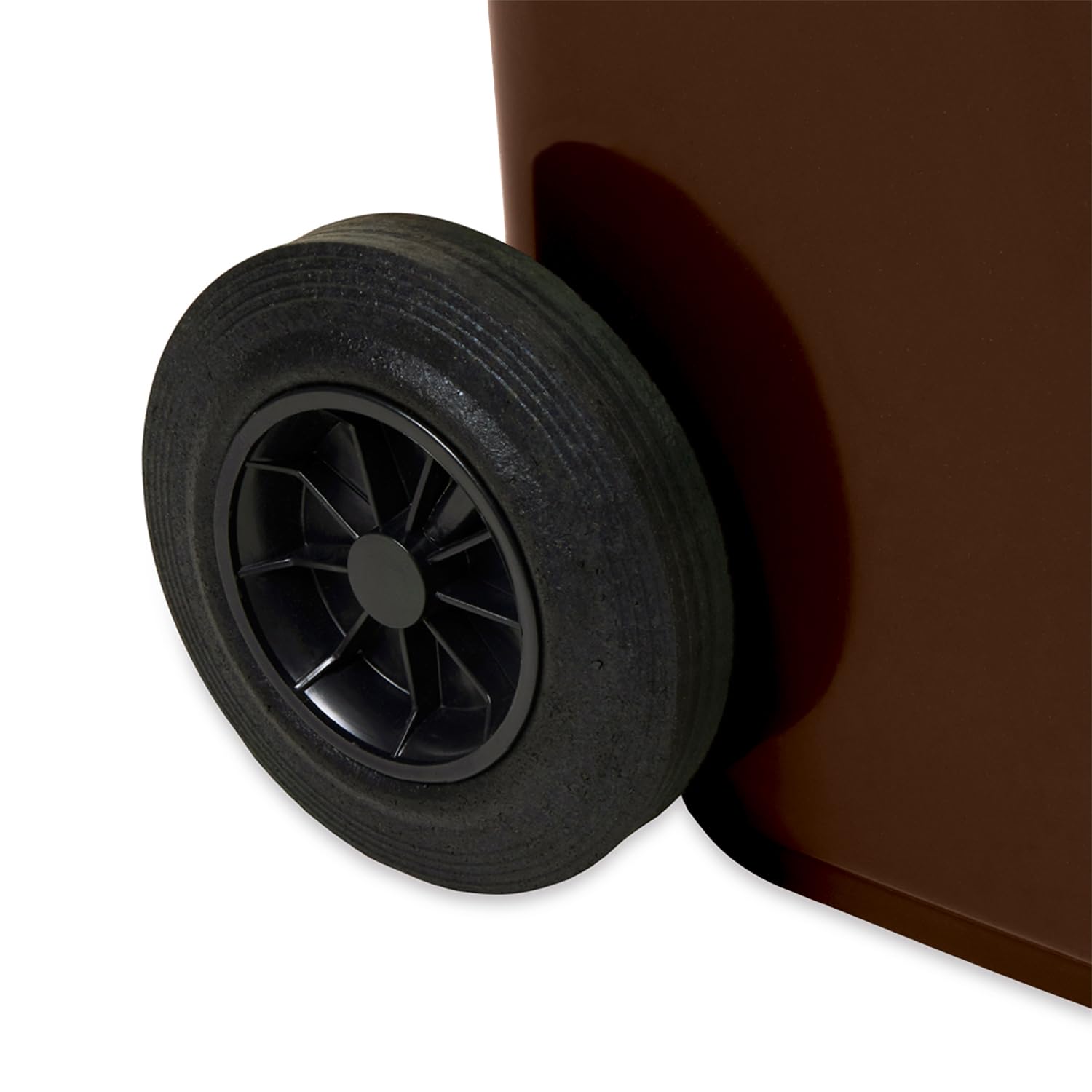 JESTIC Poubelle à roulettes 240 L Marron Tri Selectif garage XXL