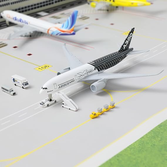 A350 Prototype 1/300 Diecast Metal Airplane Model with Stand -F-WWCF A350 Demonstrator Model Plane for Adult (7.5 inches) Aviation Enthusiasts Gifts, Display Decorations