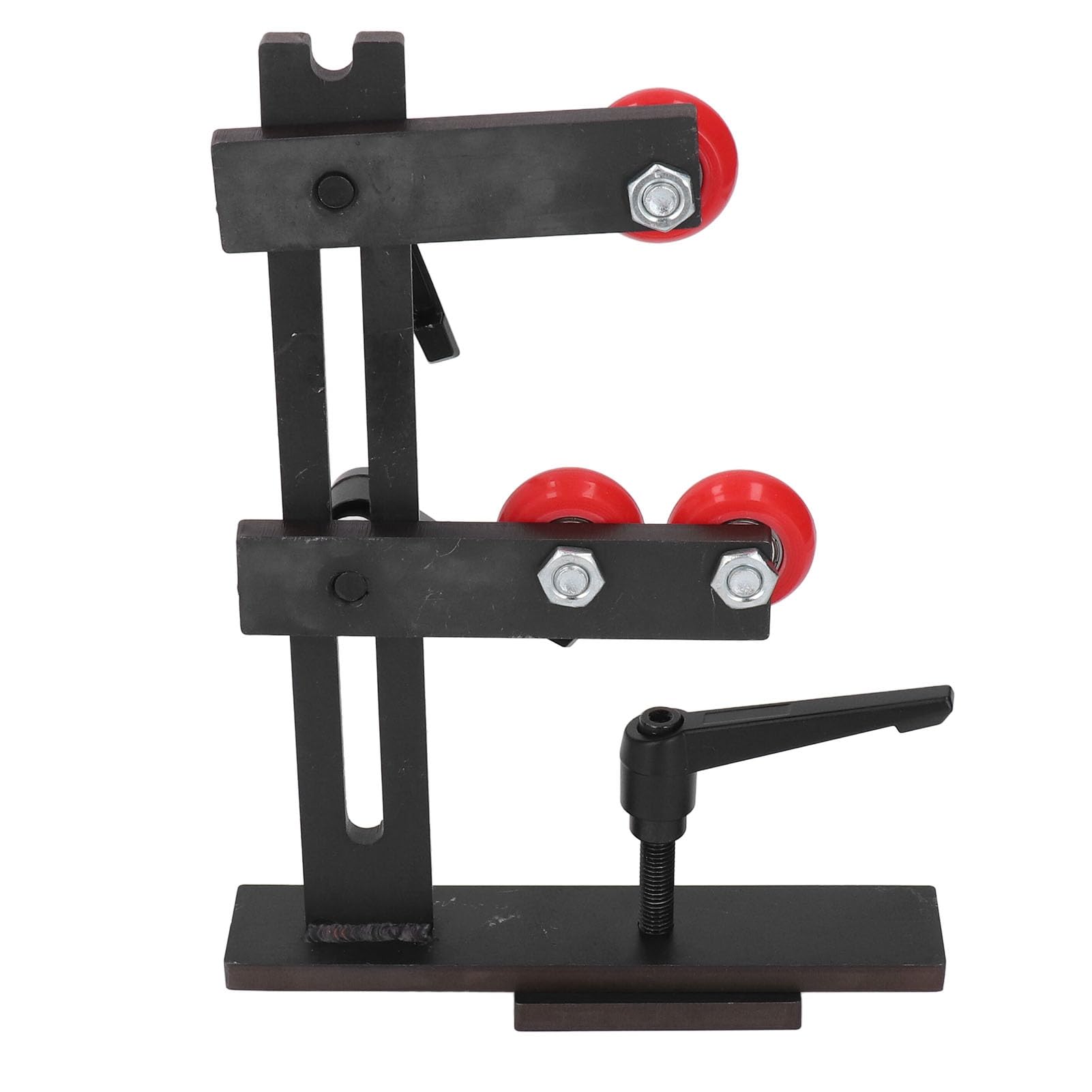 Fockety Supporto Fisso per tornio in Legno, Supporto Fisso per la Lavorazione del Legno a Forma di L con 3 Ruote di Fissaggio in Metallo, Supporto per tornio in Legno per la Lavorazione